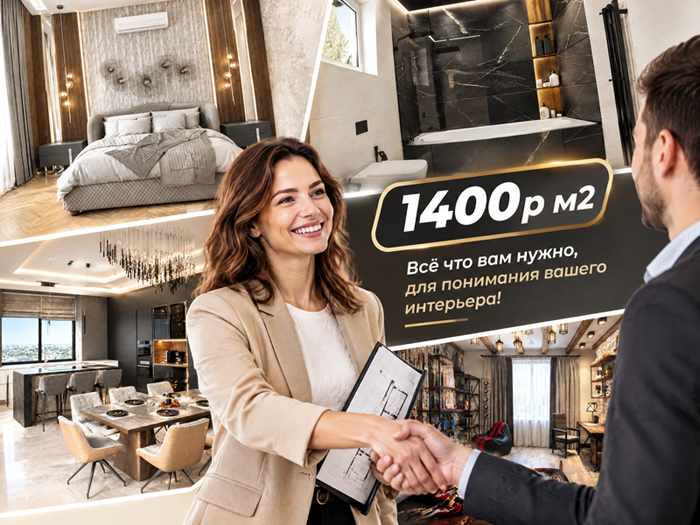 Пакет «1400р м2 Всё что вам нужно для понимания вашего интерьера!»